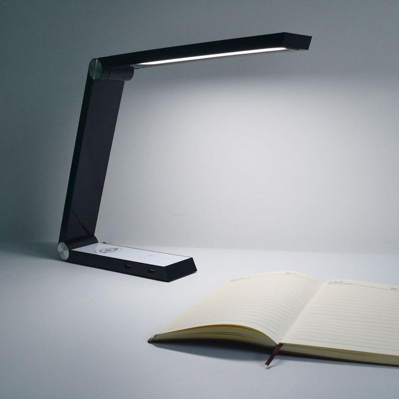 Lampe de table LED triangulaire sans fil rechargeable