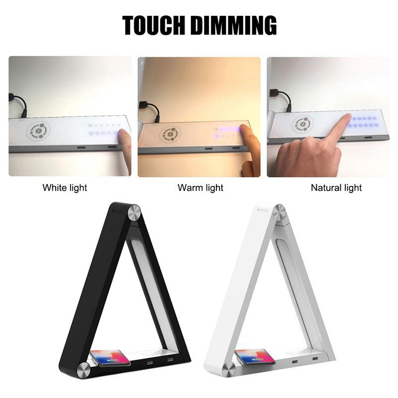 Lampe de table LED triangulaire sans fil rechargeable