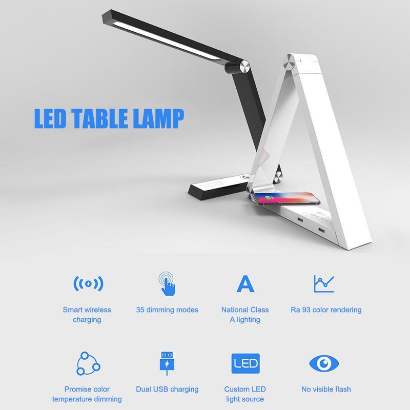 Lampe de table LED triangulaire sans fil rechargeable